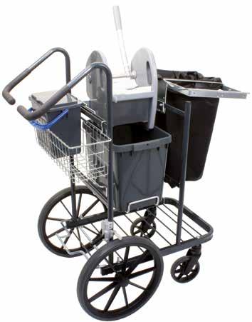 , Standard eller (29075, 29051, 29079) Fastighetsvagn våtvagn 985x560x1260 mm. 29182 (utrustad enligt bild) Justera höjden på svabbutrustningen efter behov.