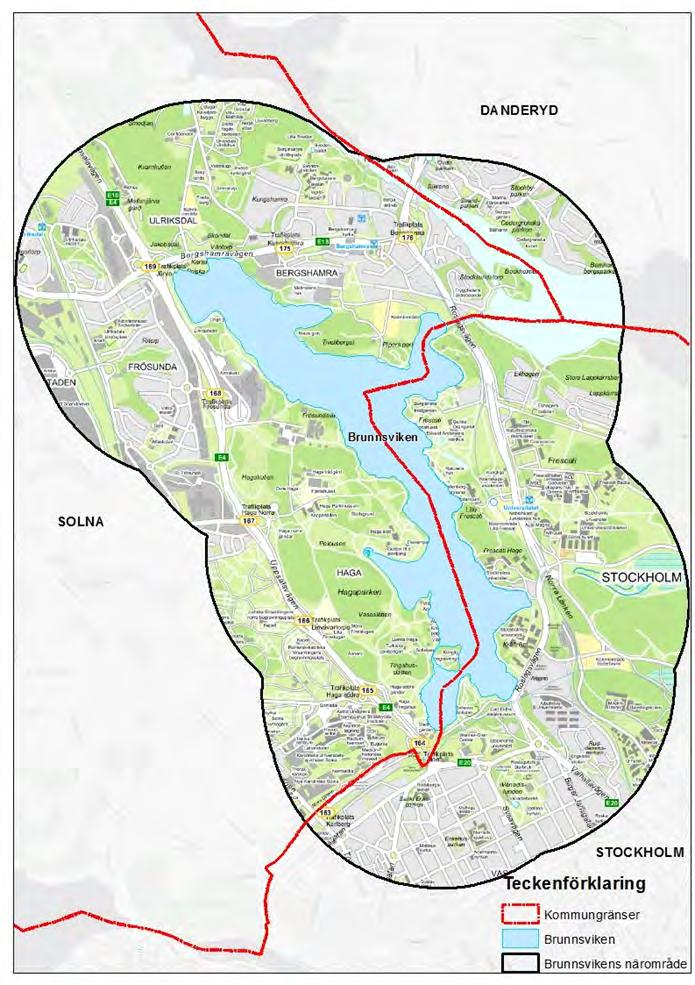 Respondenternas anknytning till Brunnsviken och dess närområde (inom 1 km) 11 % bor permanent i Brunnsvikens