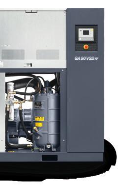 Låg installationskostnad GA+serien kan placeras nära användningsstället och kräver inget enskilt kompressorrum.