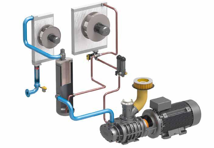 Frånluft (motor, vätskekylning, tryckluftsefterkylning) Frånluft elskåp Frånluft kyltork Utlopp tryckluft Kylluft kyltork Serie DSD Funktion Intag insugningsluft Tryckluftsefterkylning