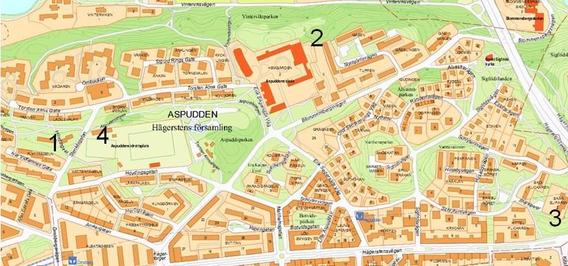 Sida 6 (16) Aspudden I Aspudden kommer 350 bostäder att byggas under perioden.