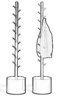 ORB ORB CLOTH HANGER DESIGN MATTI KLENELL 2008 MADE OF LAQUERED OR CHROMED STEEL ORB FLOOR WHITE 4.