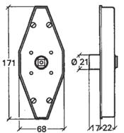 Assa regel 55 Används på sidhängd port som skall manövreras från yttersidan, innersidan eller från båda sidor. Tvåpunktsstängning som kan kompletteras med en eller flera sidkolvar (Assa 244).