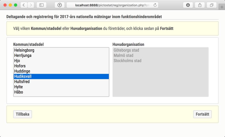 OBS! Steg 2 är olika för offentlig och icke offentlig. Gå till nästa sida om du företräder en ickeoffentlig verksamhet. Steg 3 och framåt gäller för alla. Steg 2 Offentlig verksamhet.