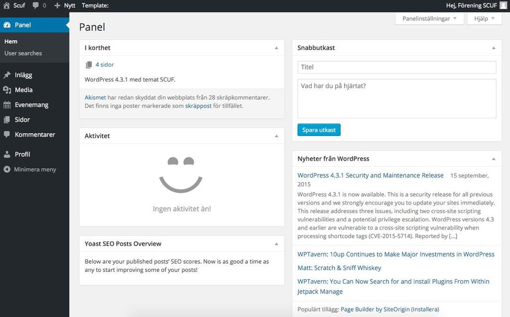 Så gör du: steg för steg Logga in 1. Gå in på scuf.se/wp-admin 2.