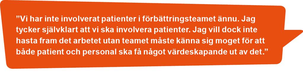 För många räcker det att ha en tydlig bild av vad man ska göra och hur informationen som tillkommer genom patientsamverkan ska användas i projektet.