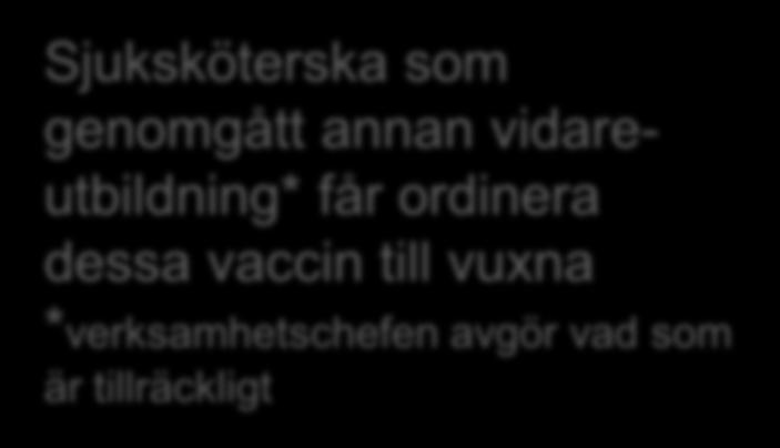 vuxna pneumokockvaccin till riskgrupper influensavaccin till riskgrupper hepatit B till riskgrupper BCG till riskgrupper