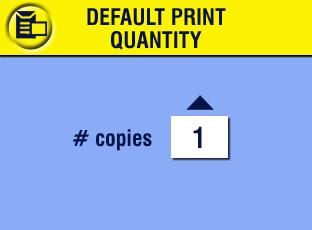 Kapitel 6 Ändra standardantal för utskrifter Inställningen Default Print Quantity (standardantal för utskrifter) bestämmer det värde som visas på skärmbilden Share (Dela) (sidan 54).