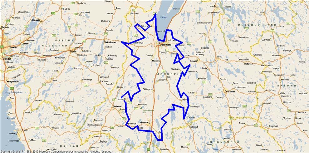 Restidzon 45 minuter med direktbuss VAGGERYD Restidzon