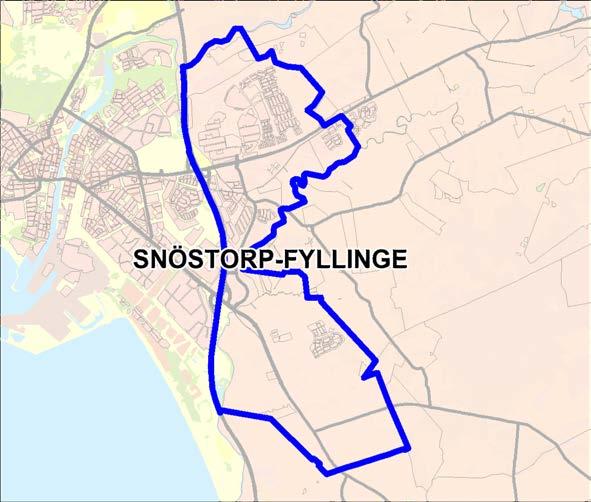 Staden - Snöstorp, Fyllinge Antal invånare Medelålder 65+ år 80+ år Antal lägenheter andel i småhus hyresrätt/bostadsrätt/äganderätt 12 293 41,5 år 21 % 4 % 5 319 51 % 39/16/45 % Invånare per