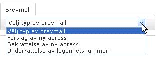 83 (132) 6 Brevmall Kommunens handläggare kan själva lägga upp brevmallar för olika typer av utskicksbrev. Välj Brevmall i menyraden.