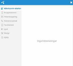 3.9.1 Hänvisa min telefon Öppna sidan för hänvisningar genom knappen Ny hänvisning. Det finns två sorters hänvisning att välja mellan: Snabbhänvisning - Förinställd orsak och tid.
