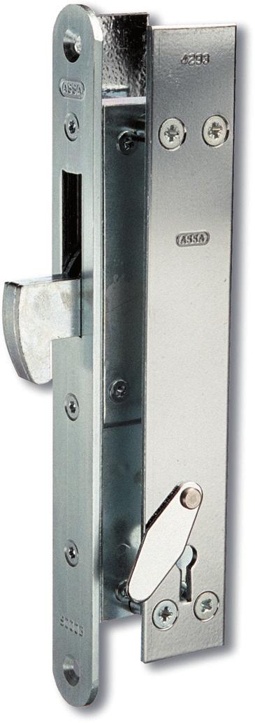 Assa tillhållarlås 90003 Ett hakregellås avsett för dörrar med smala ramprofiler.
