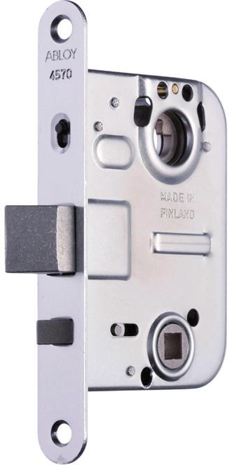 slutbleck Gul epoxi st Abloy innerdörrlås 4570 Ett falllås avsett för cylinder. Används till inner- och mellandörrar.