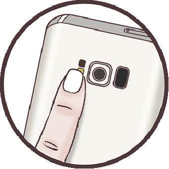 2 I listan över fotograferingslägen trycker du lätt på Selfie. 3 Vänd dig mot den främre kameralinsen.