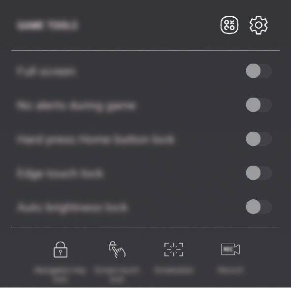 Appar och funktioner Använda Game Tools Du kan använda olika alternativ på panelen Game Tools medan du spelar ett spel. Om du vill öppna panelen Game Tools trycker du lätt på på navigeringsfältet.