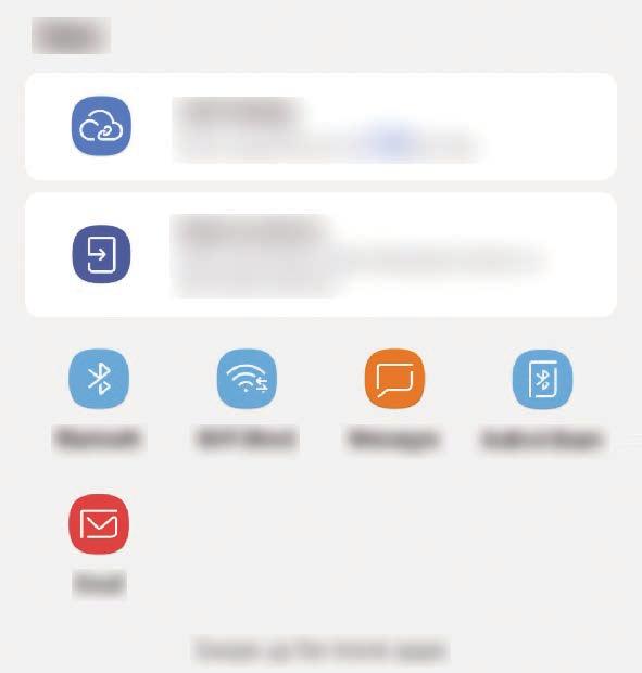 Appar och funktioner Dela innehåll Dela innehåll med hjälp av olika delningsalternativ. Följande åtgärder är ett exempel på hur du kan dela bilder.