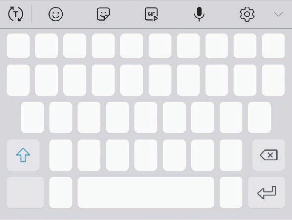 Grunder Ange text Tangentbordslayout Ett tangentbord visas automatiskt när du anger text för att skicka meddelanden, skapa anteckningar och annat. Textinmatning stöds inte på vissa språk.
