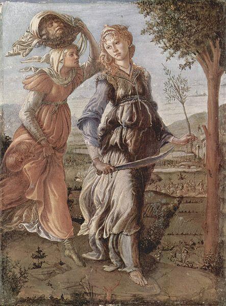 Samma motiv skapat ca 100 år tidigare. När man ser de båda bilderna av Judith ser man tydligt skillnaden mellan renässansens måleri och barockens måleri.