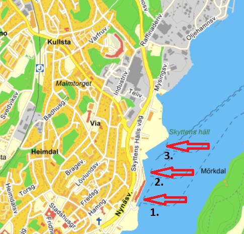 7 Nynäshamn Färjeterminal (Kaj 1-3): Adress: Skytten Hälls väg KAJ 1: (Destination Gotland) (GPS N 58