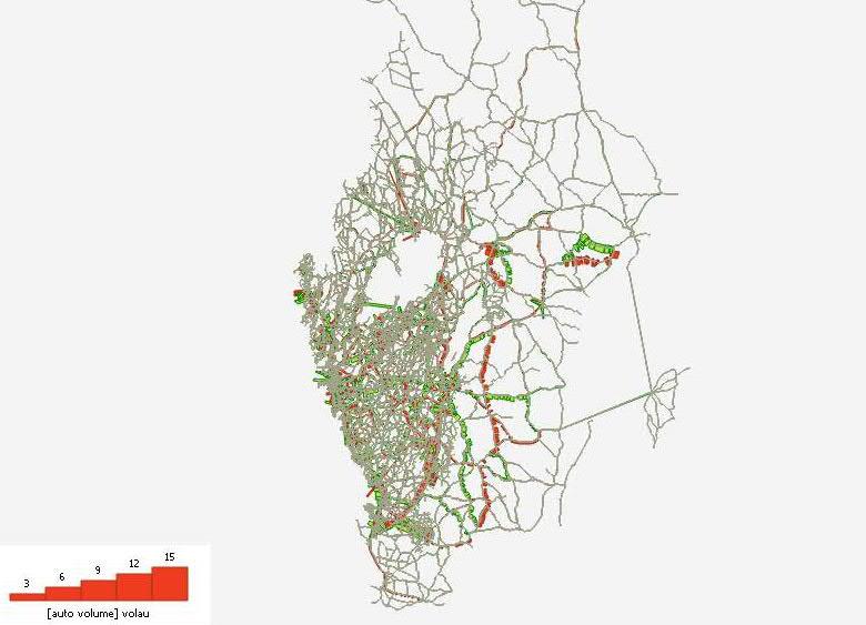 Figur 13 Flödesdifferens mellan körning med orginalmakro och ny version med 2,5,5,8,10 iterationer. 4.