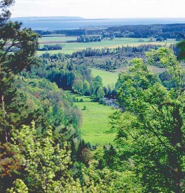 Branten delar också kommunen i två naturgeografiska regioner, skogsbygden i norr och slätten i söder. I norr vilar stilla sjöar och karga mossar inbäddade i djup skog som ansluter till Bergslagen.