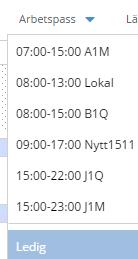 Redigera Här kan du t ex välja Kopiera eller Klistra in. Det är den dag du har markerat som påverkas.
