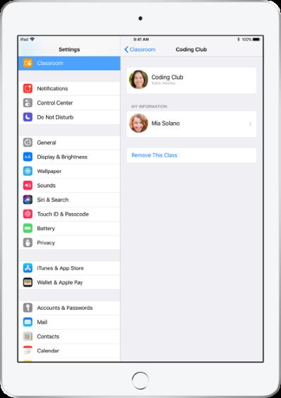 Anslut elever till klassen. När eleverna ansluter till klassen avgör de på vilka sätt du får hantera och komma åt deras ipad-enheter.