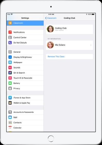 Anslut elever till klassen. När eleverna ansluter till klassen avgör de på vilka sätt du får hantera och komma åt deras ipad-enheter.