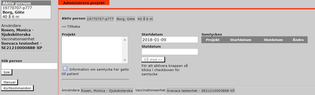 7.3.3.1 Personer med sekretessmarkering hos Skatteverket Om folkbokföringsregistret inte är tillgängligt kan personen som har sekretessmarkering registreras manuellt.