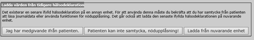 Om laddningen görs från en annan vårdgivare måste samtycke inhämtas.