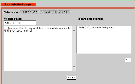 Något samtycke eller spärr kan inte registreras i samband med registrering av en reaktion, detta är kopplat till den vaccination som reaktionen/händelsen gäller, d.v.s. finns samtycke till sammanhållen journal för aktuell vaccination, gäller detta samtycke även relaterad reaktion och omvänt vid spärr.