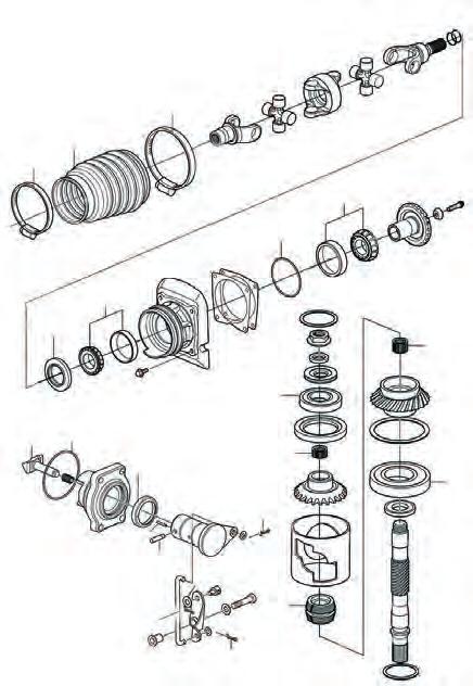 100 Drevdelar Drive parts Överhus/Upper unit DPH, DPR