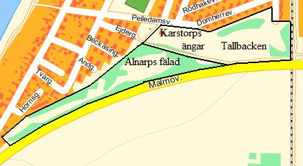 LOMMA SÖDERPARK Området jag valt att jobba med har inte något namn. När jag såg på ett gammalt förslag som är ritat av Allan Lickander (1986) framkom det att han har namngett tre områden (se Figur 4).
