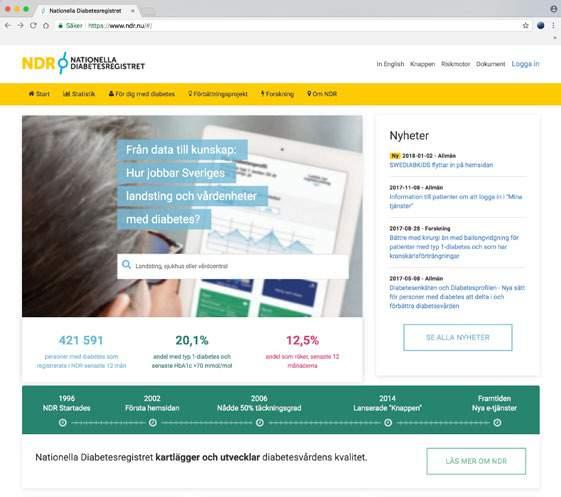 NDR-nytt www.ndr.nu Vi på NDR vill börja med att tacka alla för värdefullt arbete i diabetesvården under det gångna året. Nu ser vi fram emot ett nytt år med nya och spännande utmaningar.