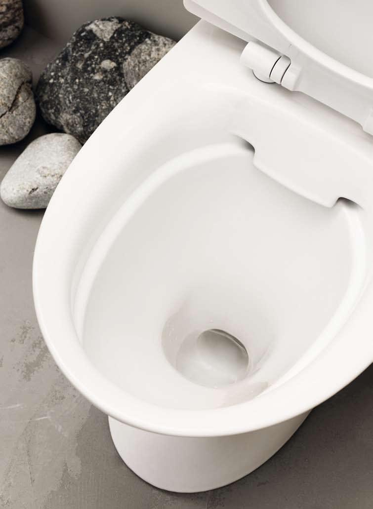 Ifö Spira Rimfree är en svensktillverkad WC helt utan spolkant där smuts och bakterier annars kan gömma sig. Den är därför enkel att städa och mycket hygienisk.