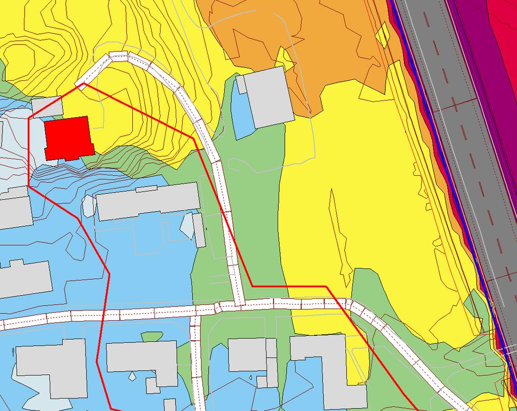 13.4. Hovås 54:4 Hovås 54:4 är en enplansvilla belägna på en höjd väster om väg 158. Se fastigheter markerade i rött i Figur 6 för geografisk orientering. HOVÅS 54:4 Figur 6.