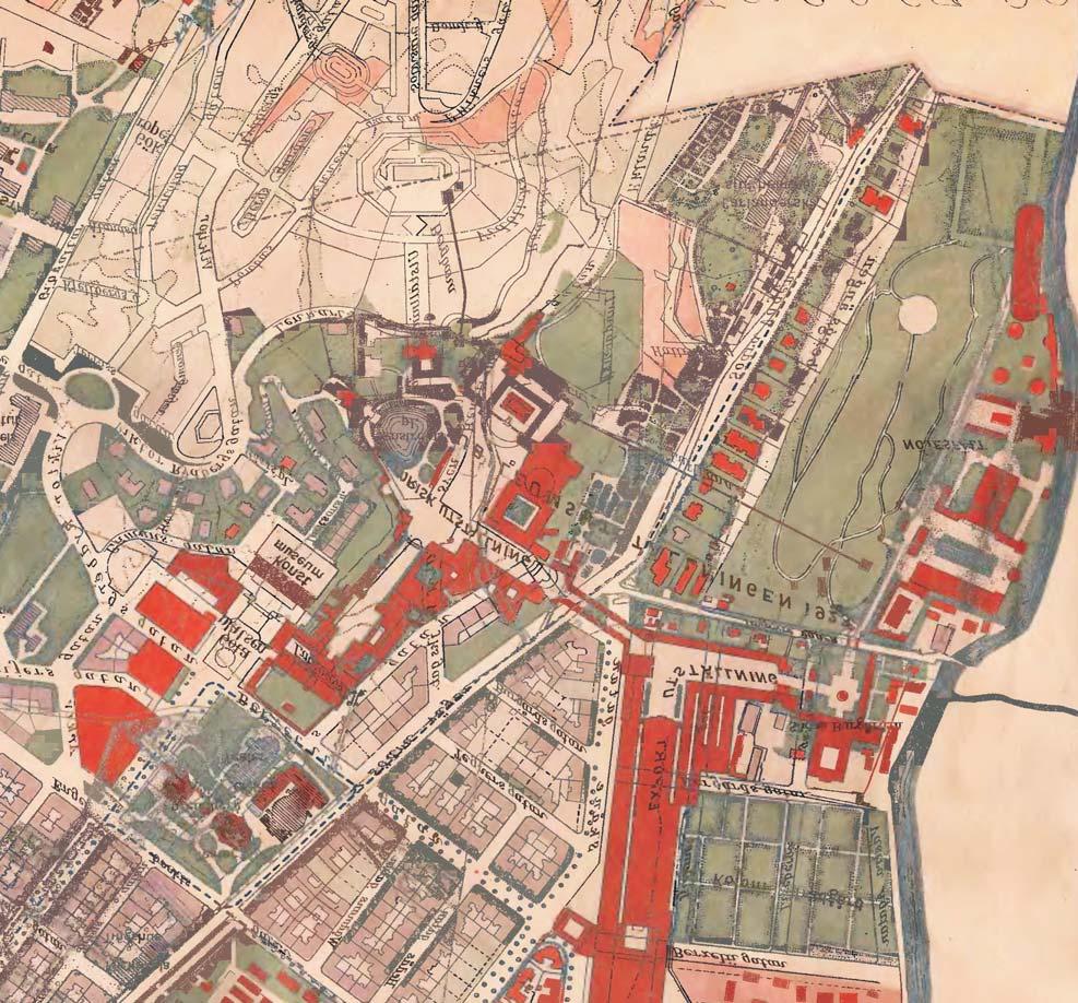 Områdets historia: Stadens och bebyggelsens årsringar Örgryte Högåsberget Eklandagatan Carlanderska sjukhemmet Karta 1921 Lorensbersg villaområde Stenstaden Carlanderska sjukhuset