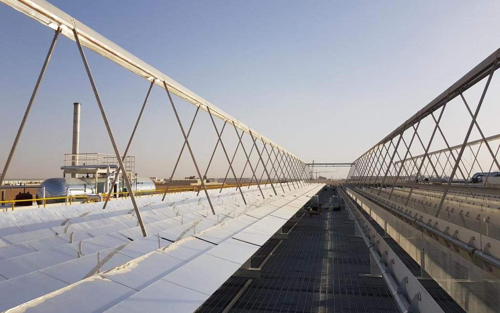 Industrial Solar, referensinstallation med solfångare av typ Fresnel i Jordanien Källa: Industrial Solar Bolaget har uppgivit en uppskattad pre-money-värdering om 31,5 MSEK.