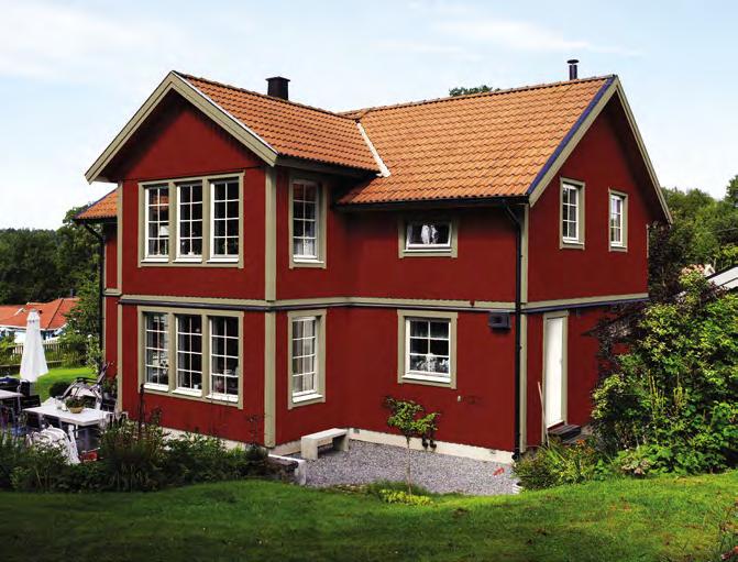 Typiskt Nordiskt Allt hänger ihop. Och påverkar. Husets uttryck och karaktär är summan av arkitekturen och alla kulörer på fasaden, snickerier, dörrar och fönster.