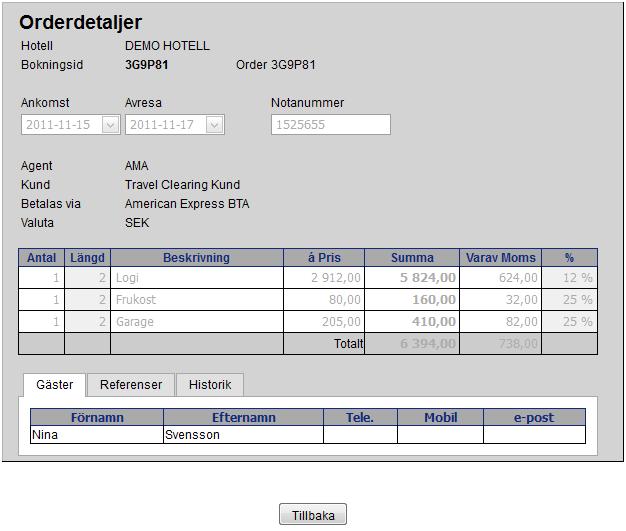 Kvittot innehåller en betalningsreferens som även finns med på den betalningsspecifikation ni får från kortbolaget eller er bank.