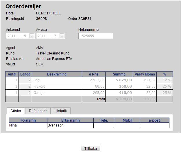 Kvittot innehåller en betalningsreferens som även finns med på den betalningsspecifikation ni får från kortbolaget eller er bank.