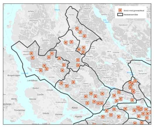 5.2 Gymnastiksalar Karta 27 Skolor