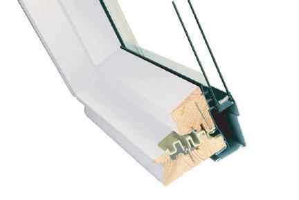 topsafe systemet förstärker fönsterkonstruktionens inbrottsskydd och genomtrampningsskydd. Yttre glas härdat och inre glas laminerat i klass P2A.