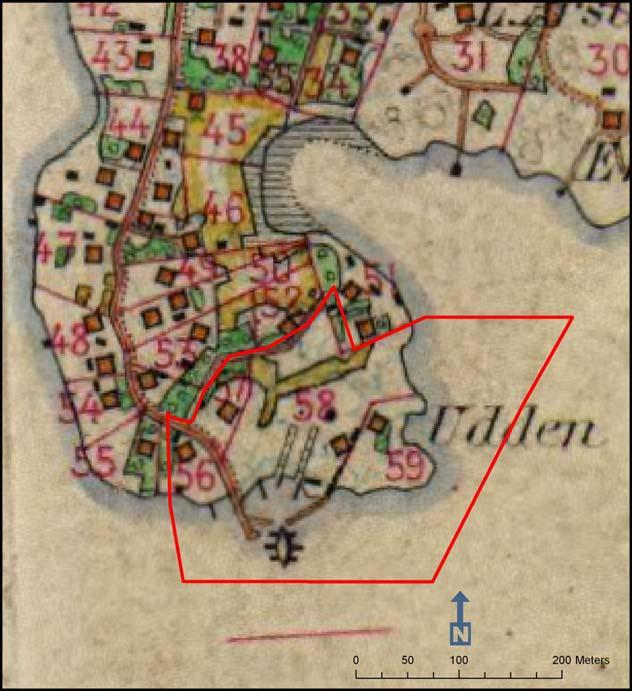 betesmark Fig.8 Planområdet karta på karta från1920.