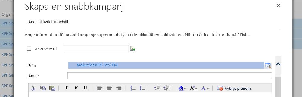 7. På denna sida ger du din kampanj (= ditt utskick) ett namn.