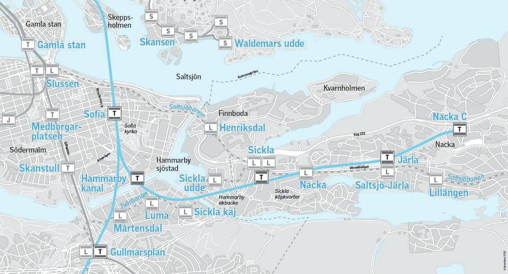 CENTRALA NACKA Kommunfullmäktige antog i juni 2012 en ny översiktsplan Hållbar framtid i Nacka. Att skapa en tät och blandad stad på västra Sicklaön är en av översiktsplanens viktiga strategier.