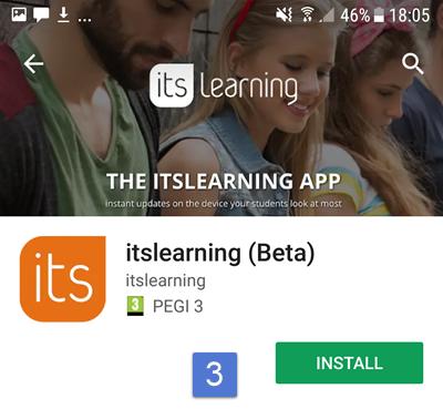 Om du använder en Android-enhet öppnar du Google Play Store och söker fram itslearning.