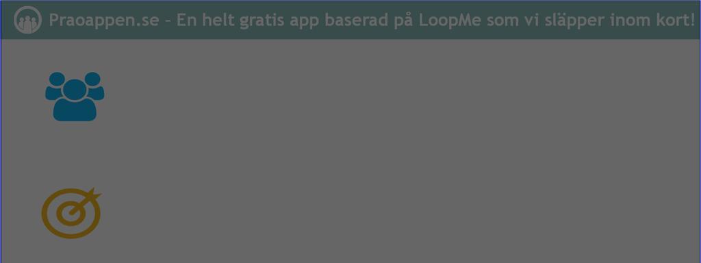 Praoappen.se En helt gratis app baserad på LoopMe som vi släpper inom kort! Praoarbete 1. Skapa en i grundskolan grupp Den kan heta vad som helst (t ex klassens namn, 4. Ni är igång!