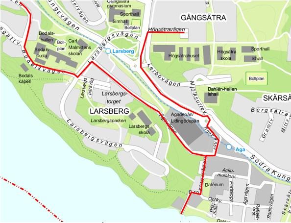22(50) 2.5.7 Lidingö Linje 206 Gångsätra gård Ropsten Linjen kortas av vid Högsätra då linje 238 får ny linjesträckning till Lerbovägen då Mjölksurrevägen öppnas för trafik.
